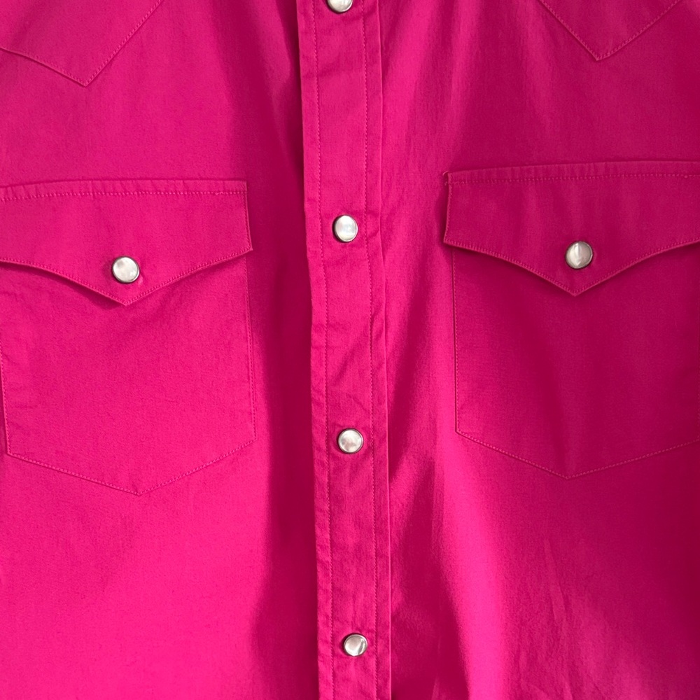 Ralph Lauren Women's Fuchsia Cotton Western Shirt, size 2 - Picture 4 of 7